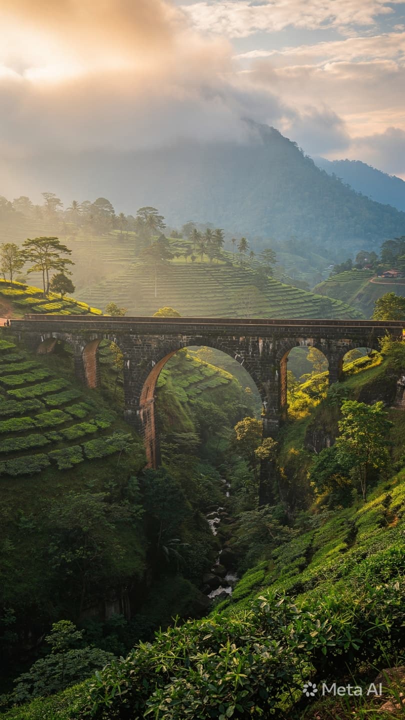 Ella Nine Arch Bridge surrounded by tea country