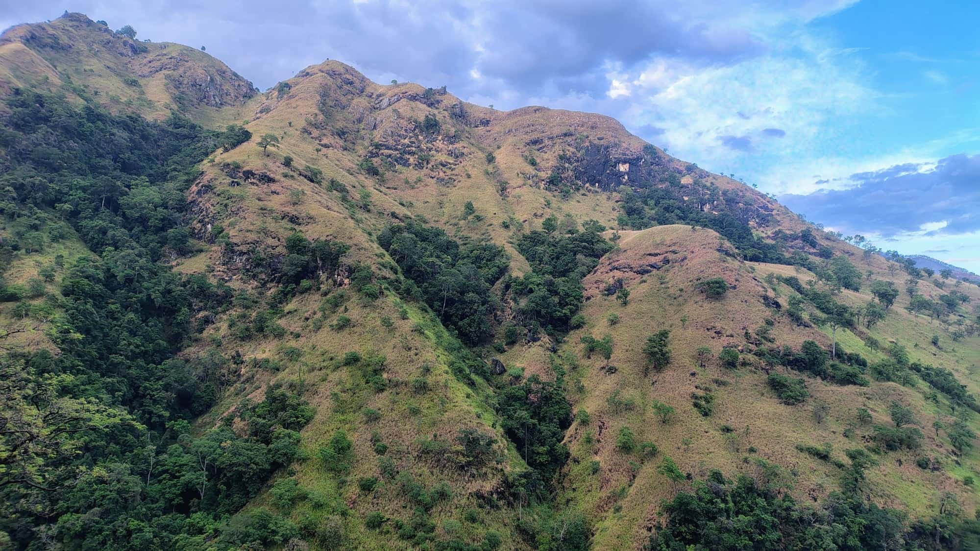 Grassy hill-country ridges near Ella, Sri Lanka