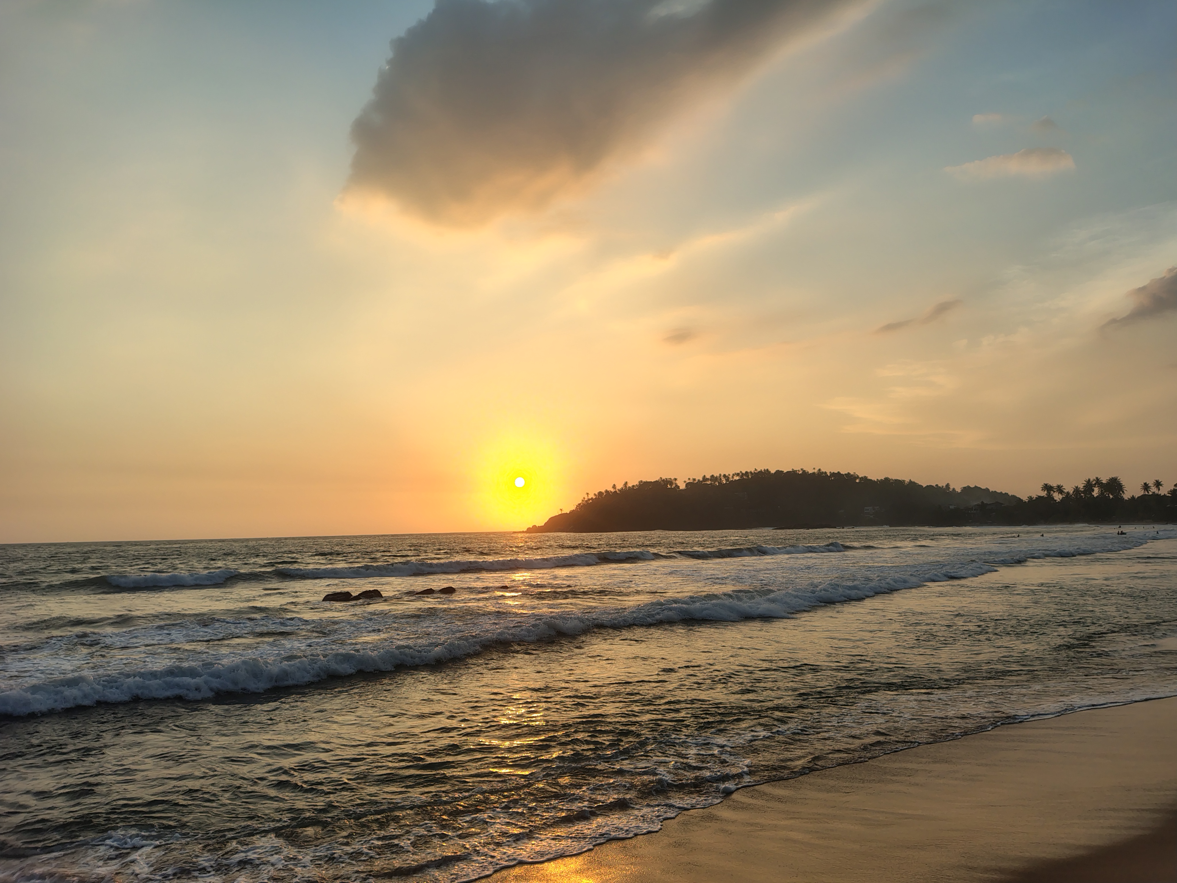 Mirissa Beach, Sri Lanka The stunning sunset at the Mirissa Beach